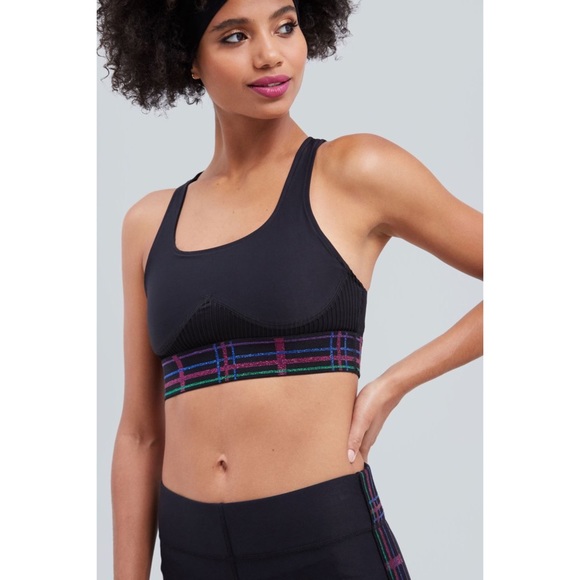 Terez Other - Terez Glitter Plaid Sports Bra sz S NWT